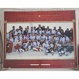 Team CANADA Men's Canadian Hockey Team GOLD Champions Print 2002 OLYMPICS